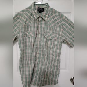 Gibson boys Large snap front shirt